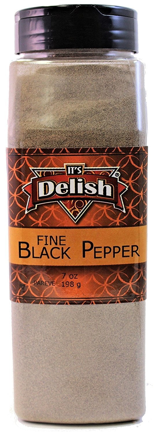Black Pepper by Its Delish 23 Oz. Fine ground, Large Jar