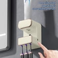 thumbnail image 5 of Kdkad Automatic Toothpaste Dispenser, Electric Toothpaste Dispenser, Toothpaste Dispenser Wall Mounted with 3 Toothbrush Slots, Toothpaste Dispenser Countertop Suitable for Children and Adults, 5 of 7