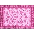 thumbnail image 1 of Ahgly Company Indoor Rectangle Abstract Pink Modern Area Rugs, 5' x 7', 1 of 4