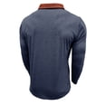 thumbnail image 5 of Kalauyu Men's Casual Shirts Classic Long Sleeve Basic Button T-Shirt Lightweight Cotton Golf Tops with Pocket, 5 of 6