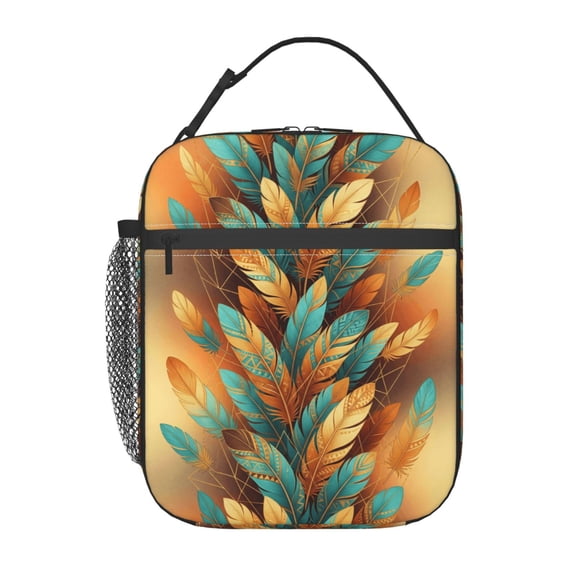 Boho Lunch Bag Insulated Lunch Box For Women Men Large Reusable Cooler Tote Bohemian Thermal Meal Prep Bag For Work Office Picnic Travel Beach Floral