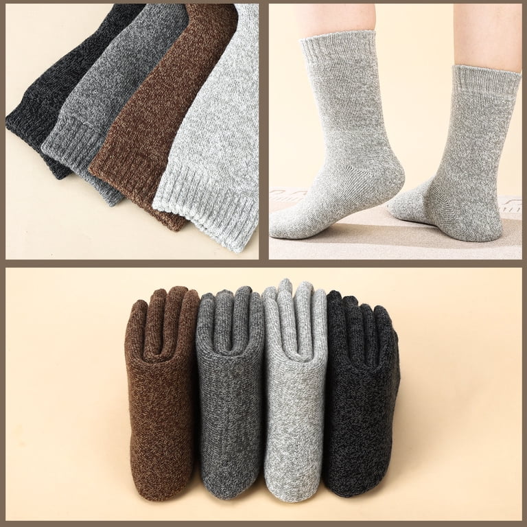 Bocaoying Men's Wool Thermal Crew Socks (4-Pack) photo 2
