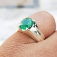 thumbnail image 3 of Emerald mens Natural Emerald Ring Unheated Untreated Rich Green Emerald Ring Afghanistan Emerald Ring Afghani Emerald Ring Shia Rings, 3 of 3