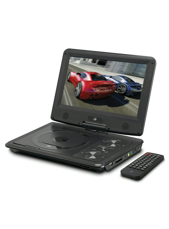 GPX PD901B Standard Portable DVD Player with 9-Inch Swivel Screen and Remote