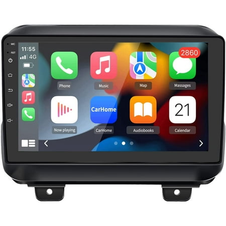 Awesafe 32G Android 12 Car Radio Stereo for Jeep Wrangler JL Gladiator 2018-2021 with Wireless CarPlay Android Auto GPS AM/FM Bluetooth