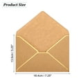 thumbnail image 2 of Unique Bargains 100 Pack A7 5 x 7 Card Christmas Envelopes V Flap Envelopes with Gold Border for Gift Cards (Retro), 2 of 6