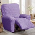 thumbnail image 2 of CHOK Housse Extensible pour Fauteuil Inclinable en Seersucker 2024 4 Pcs style Campagnard Fauteuil Inclinable Housse de Protection Simple pour Meubles de Maison Lavable Durable 1 Place/amande, 2 of 7