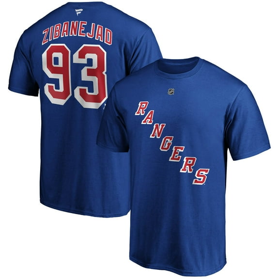 Men's Mika Zibanejad Blue New York Rangers Big & Tall Name & Number T-Shirt