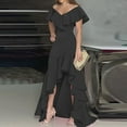 thumbnail image 2 of Vestidos Para Mujer Vestidos de Invitados de Boda Moda de Verano Sólido Causal Cuello en V Manga Corta Vestido Largo de Vacaciones Odeerbi ODB148284, 2 of 5