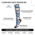 thumbnail image 4 of Picia white Skull daisy in water Printed Sports Compression Socks - 15-20mmHg Graduated Compression, High-Performance Soft and Breathable Socks for Men and Women, 4 of 5