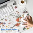 thumbnail image 4 of Long Mouse Pads for Desk,Pioneer Flower Floral Print Pattern Desk Mats on Top Of Desks, Desk Mouse Pad Extra Large with 3mm Non-Slip Base and Stitched Edge for Gaming,Office,Work,Home 31.5"x11.8", 4 of 6
