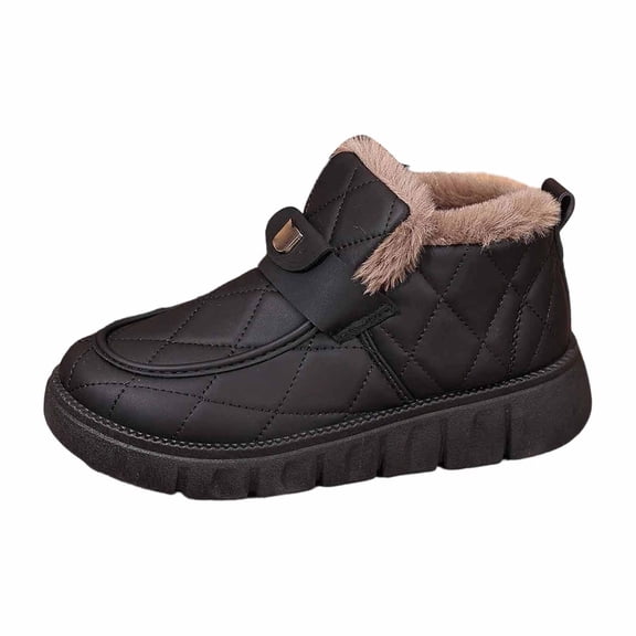 ibiyuan Snow Boots For Women Winter Boots Soft Sole Thickened Warm Design For Comfort And Style During Cold Weather,Black