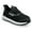 Black/White, variant on Reebok Work DayStart Work, Women's, Black, Steel Toe, EH, MaxTRAX Slip Resistant, Low Athletic, Work Shoe (7.5 M)