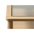 thumbnail image 5 of Modern Glass Top Coffee Table with Shelf - Natural Oak, 5 of 6