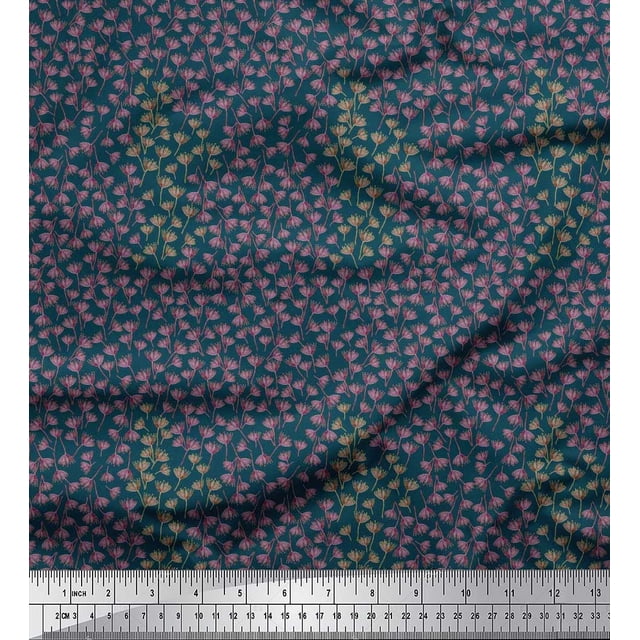 Soimoi Rayon Fabric Artistic Floral Shirting Decor Fabric Printed Yard 42 Inch Wide