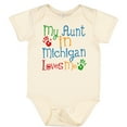 thumbnail image 3 of Inktastic My Aunt in Michigan Loves Me Boys or Girls Baby Bodysuit, 3 of 5