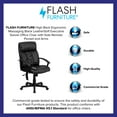 thumbnail image 4 of Flash Furniture Sumter High Back Ergonomic Massaging Black LeatherSoft Executive Swivel Office Chair with Side Remote Pocket and Arms, 4 of 12