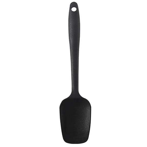 Silicone Spoon Spatula Set, High Heat Resistant Flexible Rubber Scraper for Cooking, Mixing, Baking and Kitchen Use(Black,21x5x1cm)
