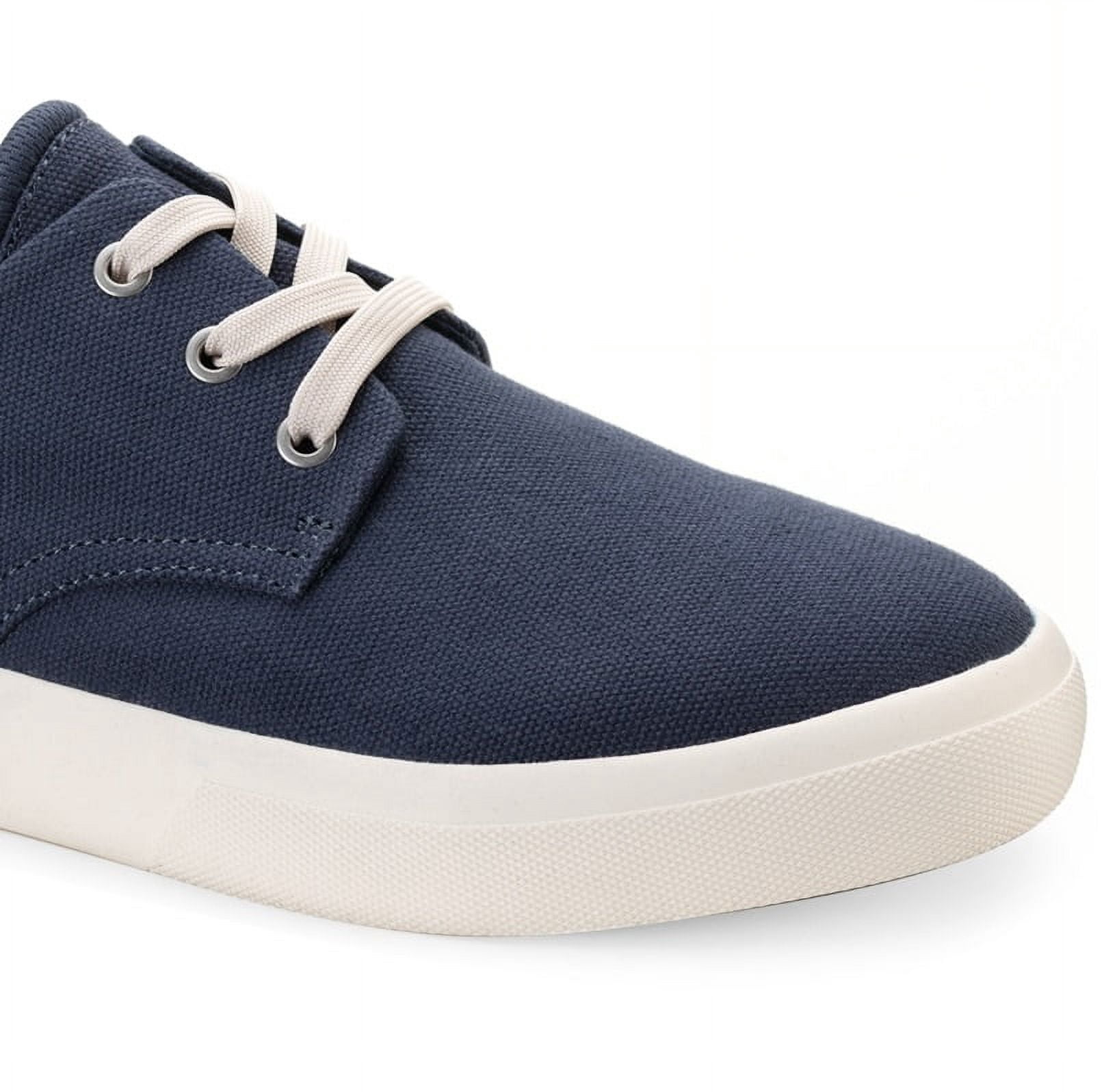 SUN STONE Mens Navy Cushioned Kiva Round Toe Lace-Up 