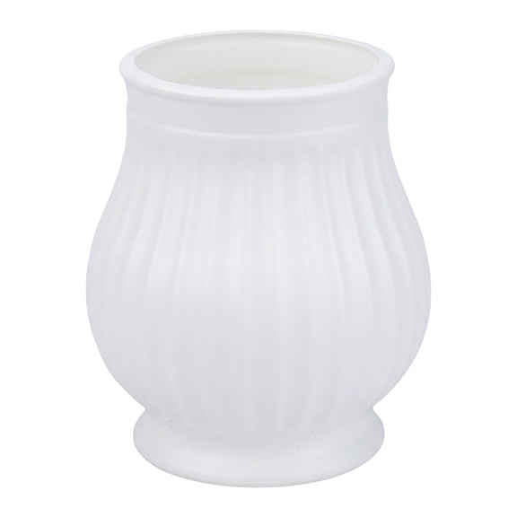 Unique Bargains Geometric Plastic Unbreakable Stylish Flower Vase White 4.1" x 4.1" x 4.9"