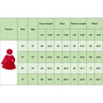 thumbnail image 4 of Gupgi Robe Rouge 4-7 Ans Petites Filles Manches Longues Bouton Nœud Décor Robe Trapèze Froncée avec Chapeau, 4 of 8
