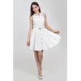 thumbnail image 1 of Vestido camisero con cinturon Roman Fashion /Juvenil, 01677 (Blanco) blanco M, 1 of 5