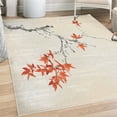 thumbnail image 1 of Japanese Decorative Rug, Cherry Blossom Sakura Tree Branches Romantic Spring Themed Watercolor Picture, Quality Carpet for Bedroom Dorm and Living Room, 6 Sizes, Salmon Dust, by Ambesonne, 1 of 4