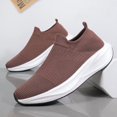 thumbnail image 4 of Men's Slip On Sock Walking Shoes Knit Upper Thick Cushioned Sole Casual Sneakers for Daily Commute, 4 of 8