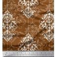 thumbnail image 1 of Soimoi Polyester Crepe Fabric Filigree Damask Print Sewing Fabric Yard 42 Inch Wide, 1 of 3