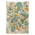 thumbnail image 2 of Ambesonne Eucalyptus Leaves Tablecloth Rectangular Table Cover, Pastel Art Deco, 60"x90", Peach Green and Pale Orange, 2 of 3