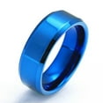 thumbnail image 4 of 8mm Blue/Gold/Rose Gold/Silver/Black Stainless Steel Ring Men/Women's Band Rings, 4 of 9