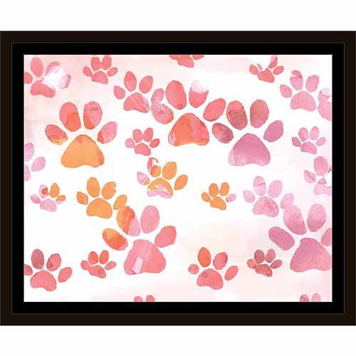 Paw Print Dog Cat Animal Pet Watercolor Painting & White, Canvas Art by Pied Piper Creative Walmart.com