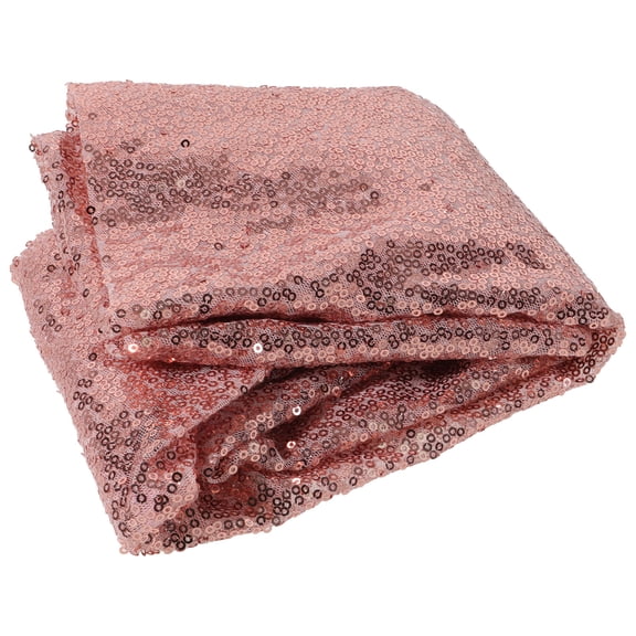 Rose Glitter Tablecloth 54 Inch Round for Party Supplies and Home Decor, Polyester Fabric with Chic Design