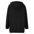 thumbnail image 6 of Whlbf Women's Hooded Cardigans Sweater Open Front Lightweight Knit Womens Hooded Cardigan Sweater Coat Thickened Medium Long Sweater Solid Color, 6 of 6