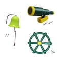 thumbnail image 4 of Juguete Volante para niños set de accesorios para parque exterior equipo de recreo infantil casa de juegos y piezas para columpio con material pp seguro adecuado para parques zonas de juegos, 4 of 9
