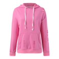 thumbnail image 4 of Vedolay Basic Sweatshirt for Women Fashion Printed Stand Up Collar Women Long Sleeve Hoodie Sweater Zip up Jacket Pink,M, 4 of 5