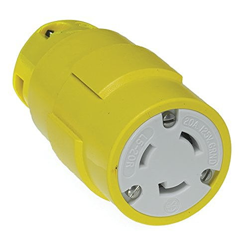 DANIEL WOODHEAD # 1548 NEMA 6-20 CONNECTOR SUPER SAFEWAY YELLOW RUBBER 20A 250V