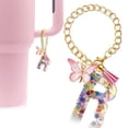 thumbnail image 2 of ¡Campaña con descuento!Amor Colgante Brillo Borla Resina Decorativa Mariposa Color Letra Clave, 2 of 3