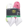 thumbnail image 3 of Athletic Works Girls’ Cushioned Comfort Ankle Socks, 10 Pack, Sizes S-L, 3 of 5