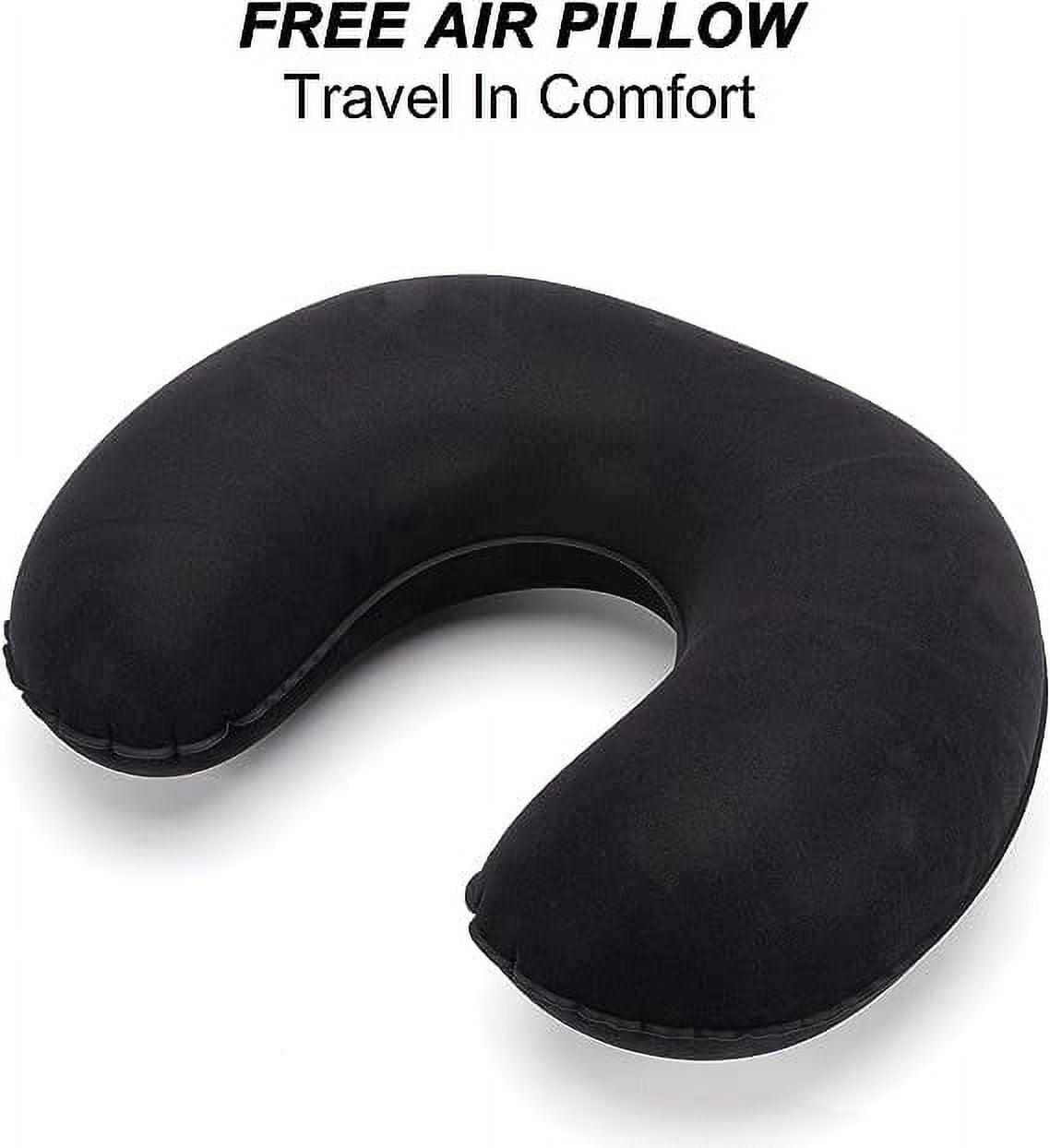 16" Personal Item Underseat Duffel Bag W Pillow for Allegiant Airlines - (Black)