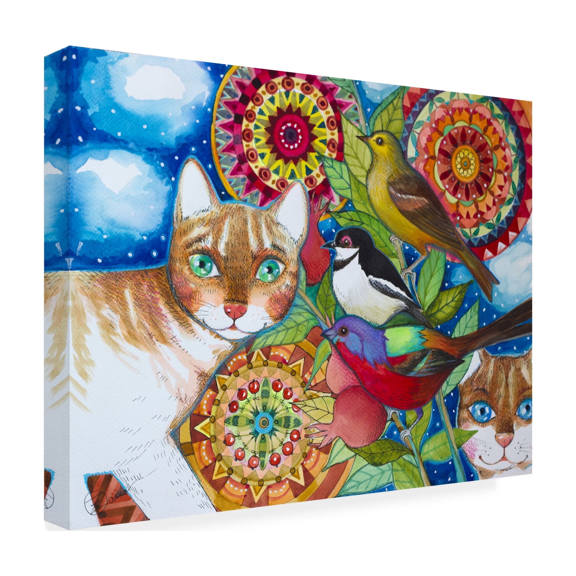 Trademark Fine Art 'Mandala Cats' Canvas Art by Oxana Ziaka