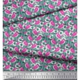 thumbnail image 3 of Soimoi Moss Georgette Fabric Dot,Stripe & Bird Print Fabric by The Yard 42 Inch Wide, 3 of 3