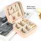 thumbnail image 4 of Minnieouse Caja de joyería Cajas con cremallera Cajas Organizador de almacenamiento de cuero de PU Soporte de exhibición de joyería ligero Caja de anillo Ropa, zapatos y accesorios Miscelánea Rosa Minnieouse AP017901-02, 4 of 6