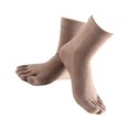 thumbnail image 3 of tredstone 1Pair Five Toe Socks Cotton Sock Crew Solid Athletic Socks High Khaki 1Set, 3 of 6