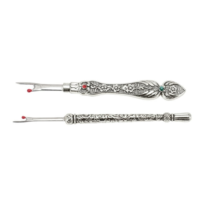2pcs Retro Seam Ripper Set DIY Metal Hand Stitch Remover Tool Thread Remover for Needlework Leatherwork