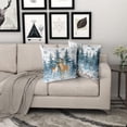 thumbnail image 7 of Forest Reindeer Snow Decorative Pillow Cover Set of 2, Winter Wonderland Pillowcase Soft Breathable Cushion Pillow Cases Watercolor Deer Blue Snowflakes Decoration for Sofa Bedroom Car 18 X 18 Inch, 7 of 7