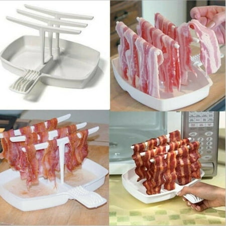 Creative Microwave Bacon Rack Hanger Cooker Tray Cook Bar Crisp Food Preparation Canada Rack Hanger Cooker Tray Cook Bar Crisp