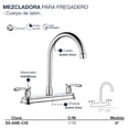 thumbnail image 4 of Llave Mezcladora Fregadero O Tarja Cocina Alfa CROMADO, 4 of 4
