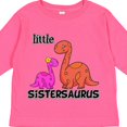 thumbnail image 4 of Inktastic Little Sistersaurus Girls Long Sleeve Toddler T-Shirt, 4 of 5