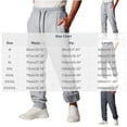 thumbnail image 5 of Men's Sweatpants Fleece Cuffed Drawstring Elastic Waist Joggers with Zip Pockets Warm Winter Solid Color Workout Casual Lounge Pants, 5 of 5